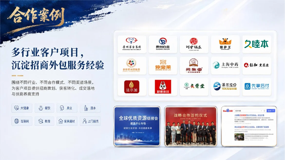 星辉云招商多行业合作案例展示