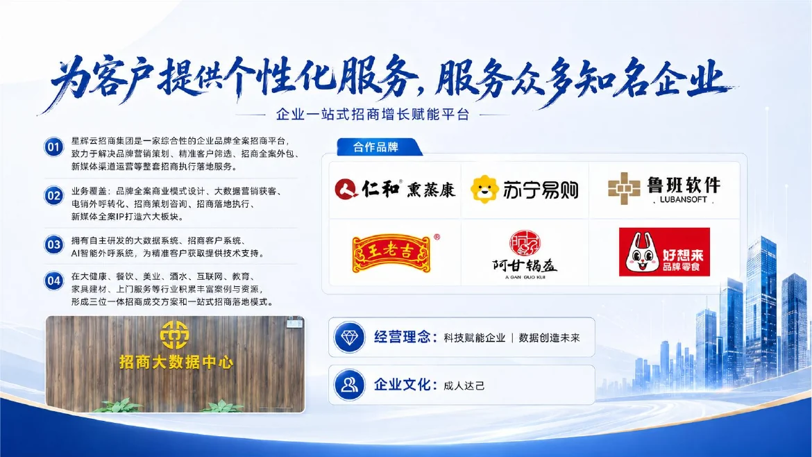 星辉云招商公司介绍与合作品牌展示